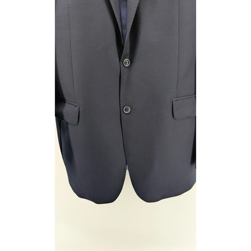 Ermenegildo Zegna Blazer Mens 42 Slim Fit‎ Navy Blue Wool Saks 5 Traveller Italy